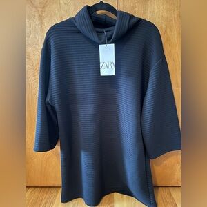 NWT Zara Black Quilted Dress